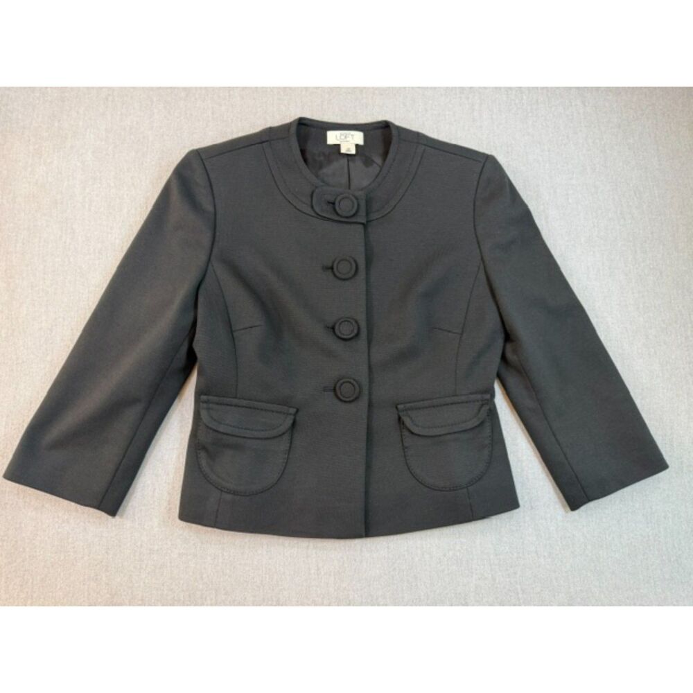 LOFT Womens Black Tailored Jacket size 2P